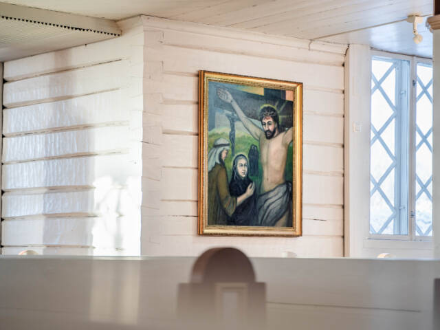 Suomenniemen kiron taidetta.