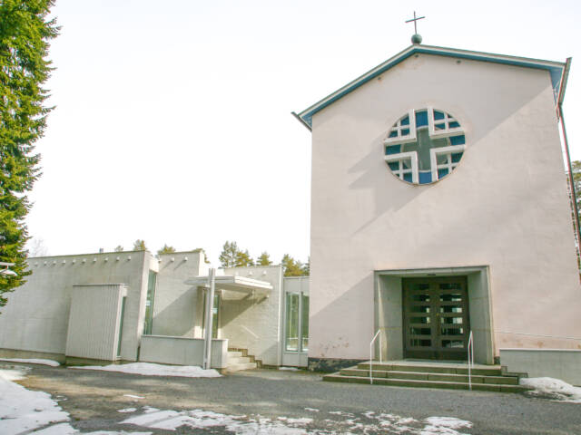 Harjun kappeli talvella.