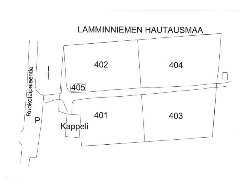 Lamminniemen hautausmaan karttakuva.